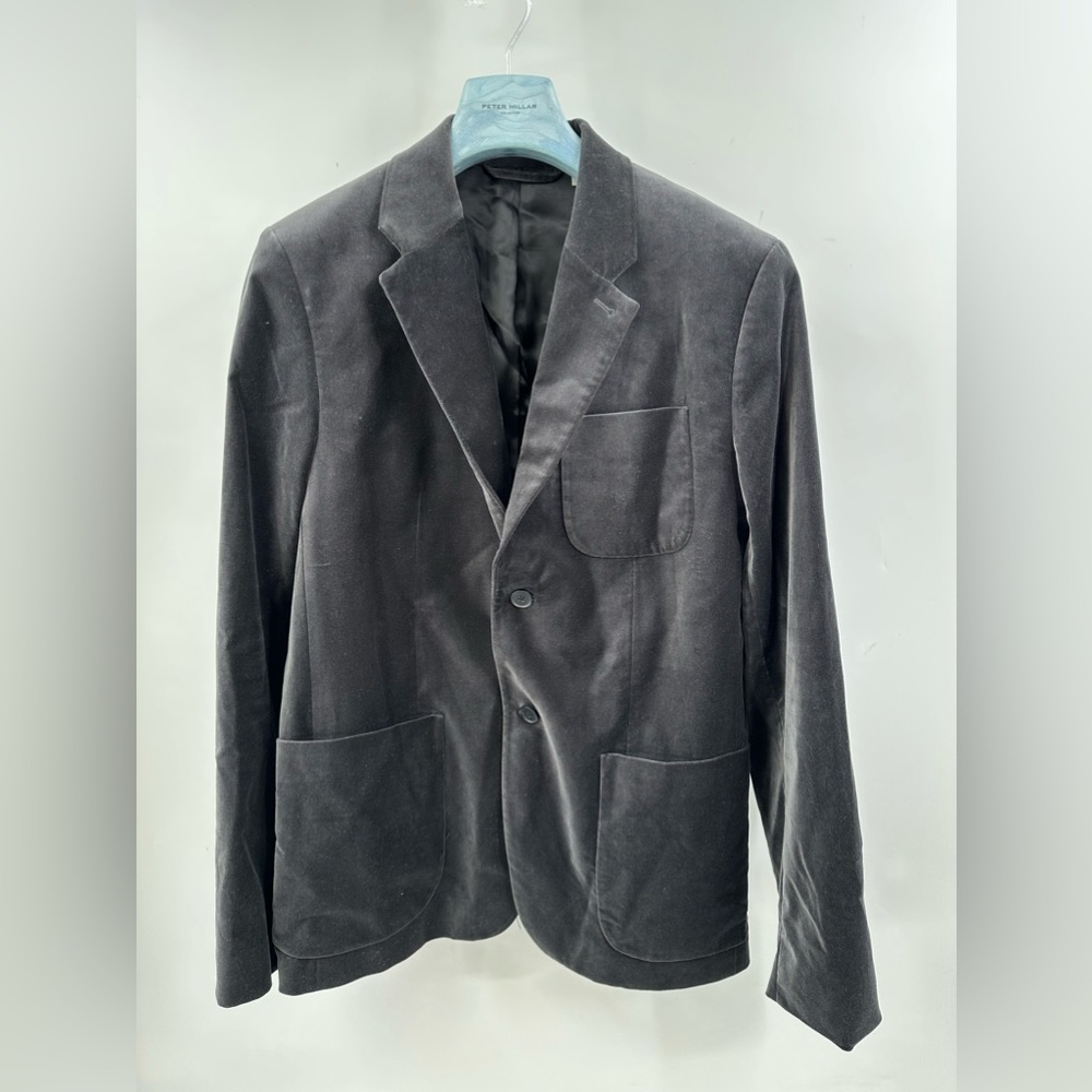 Vince Gray Velvet Sports Blazer Coat Size 42